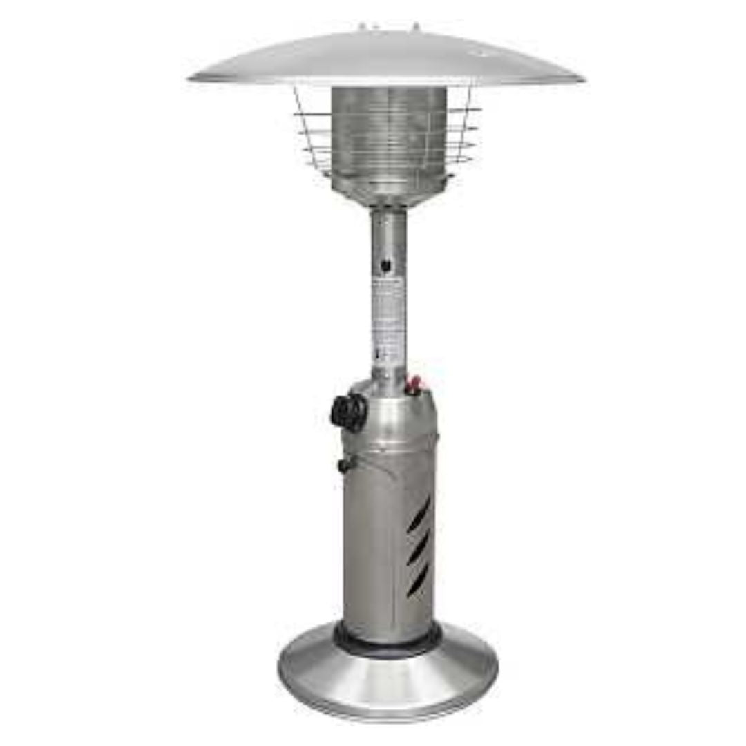 Portable Patio Heater, Liquid Propane or Butane Gas Only, Electric Ignition, 11000 Btu