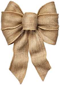 Holidaytrims 6112 Wired Bow, Burlap, Natural