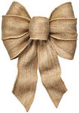 Holidaytrims 6112 Wired Bow, Burlap, Natural