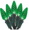 Outdoor Christmas Lights, LED, 70 Lamps, C6, Green, 4 x 4 x 4 in