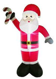 Hometown Holidays 90347 Christmas Inflatable Santa/Candy Cane, 19 ft H, Nylon, Red