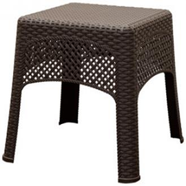 WOVEN SIDE TABLE EARTH BROWN