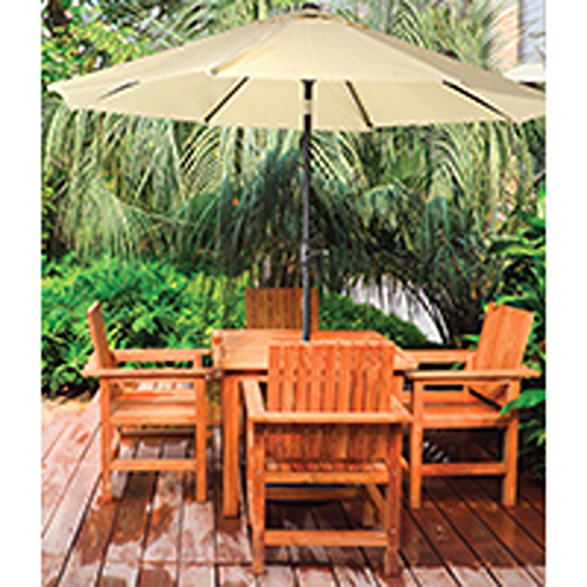CRANK UMBRELLA TAUPE 9FT