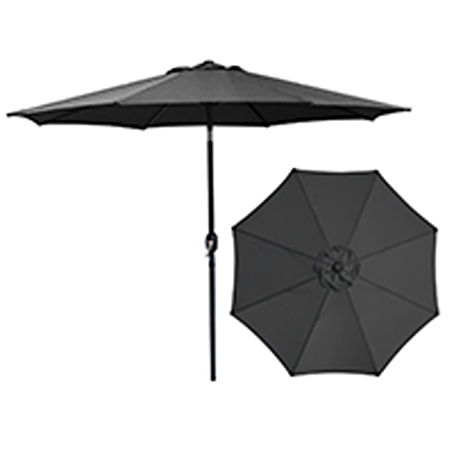 CRANK UMBRELLA 9FT BLACK